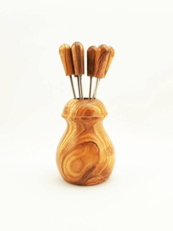Olivewood Vase Pick Holder