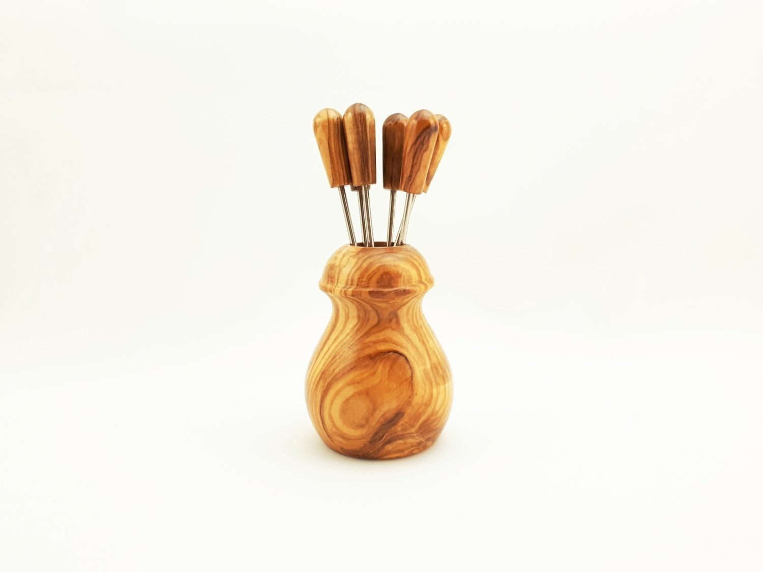 Olivewood Vase Pick Holder