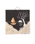 Beach Pebble Frame with Sailing Boat.
