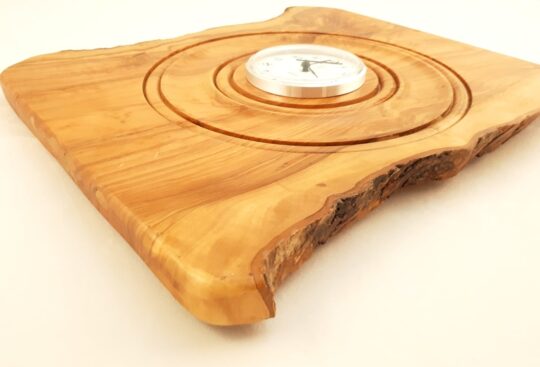 Natural Olivewood Wall Clock handcrafted by Aristoteles